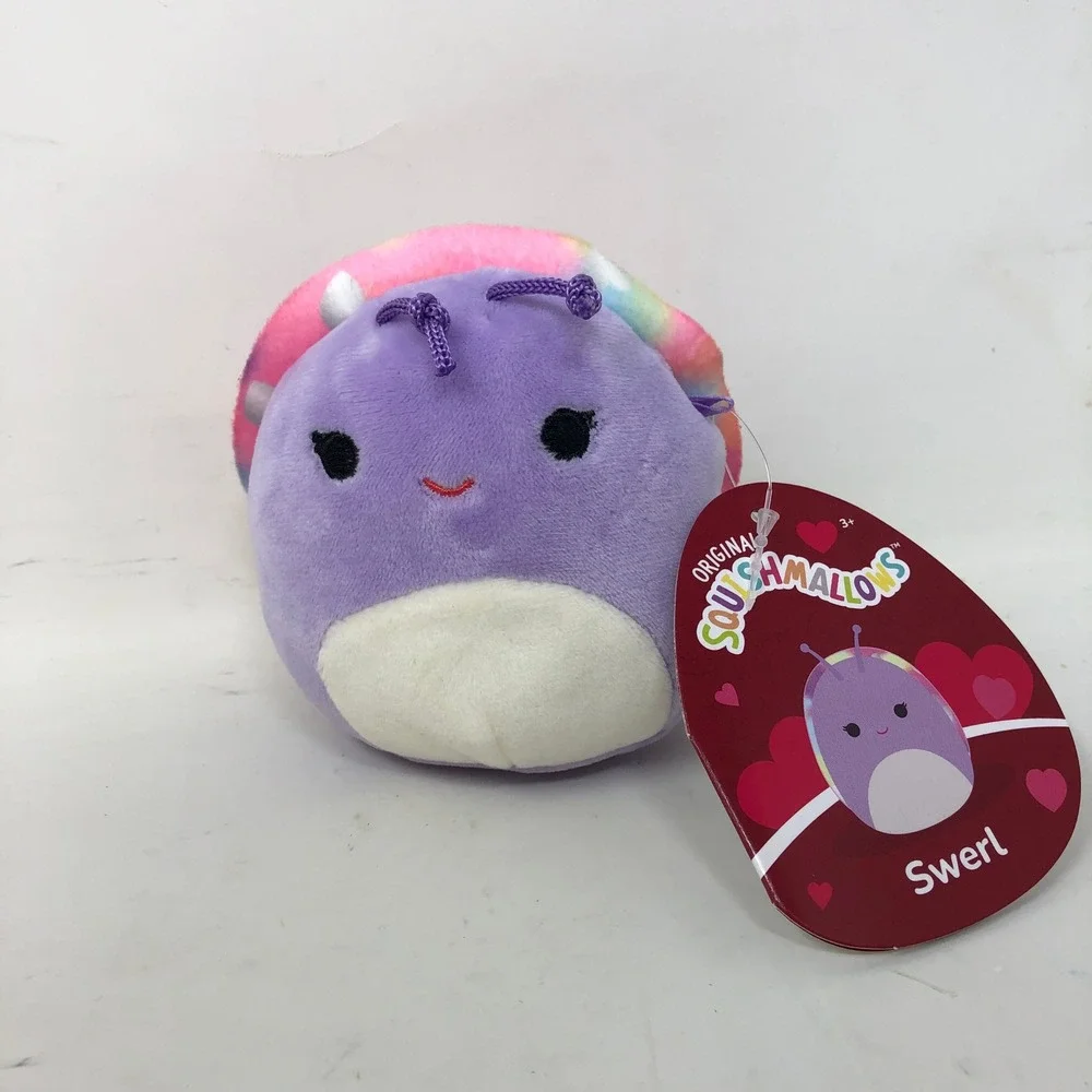 Squishmallows Silvina Michiel Swerl Snail Plush Bundle Pink Blue Purple Tie‎ Dye